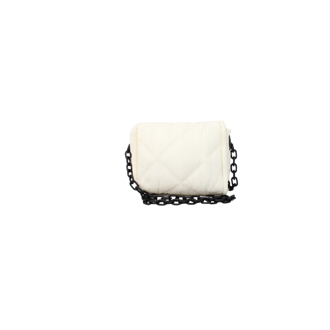 Bimba y Lola white quilted nylon