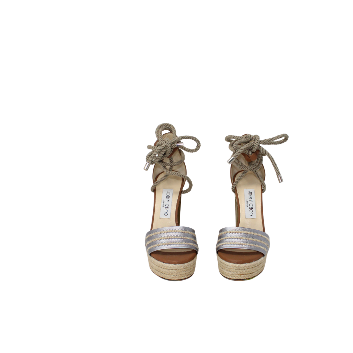 Jimmy Choo Rope tie Platform Sandals 37