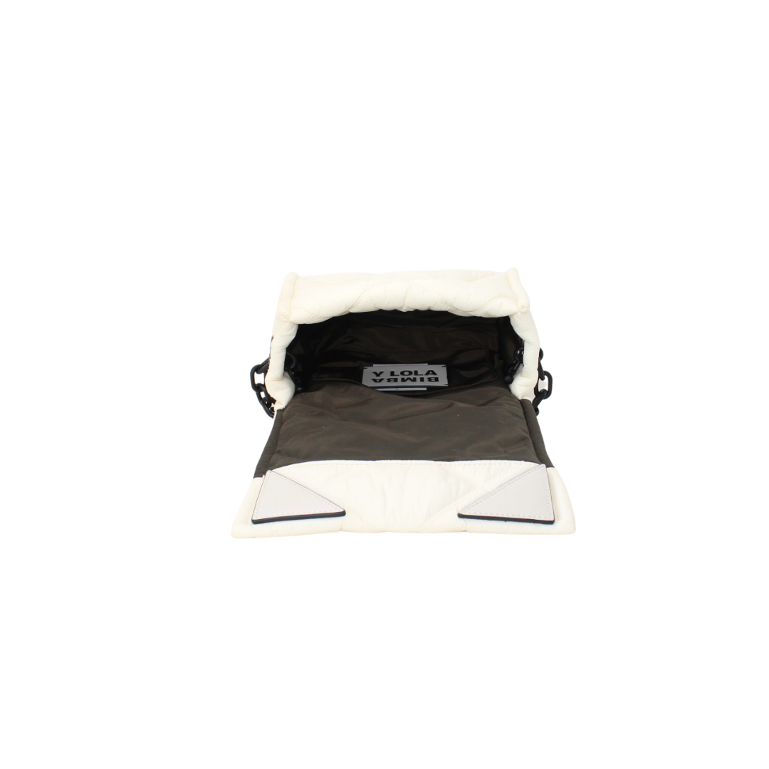 Bimba y Lola white quilted nylon