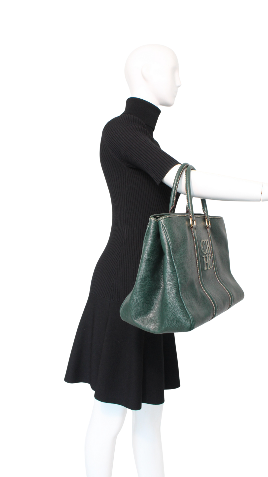 Carolina Herrera Andy tote Green