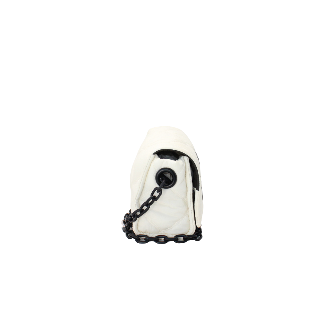 Bimba y Lola white quilted nylon