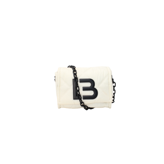 Bimba y Lola white quilted nylon