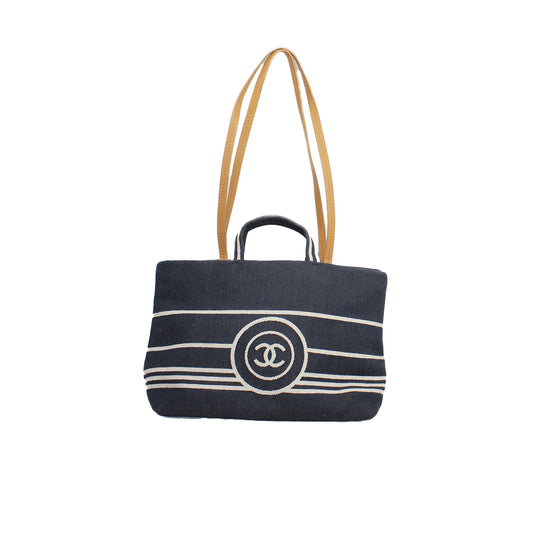 Chanel Denim Shopping Tote