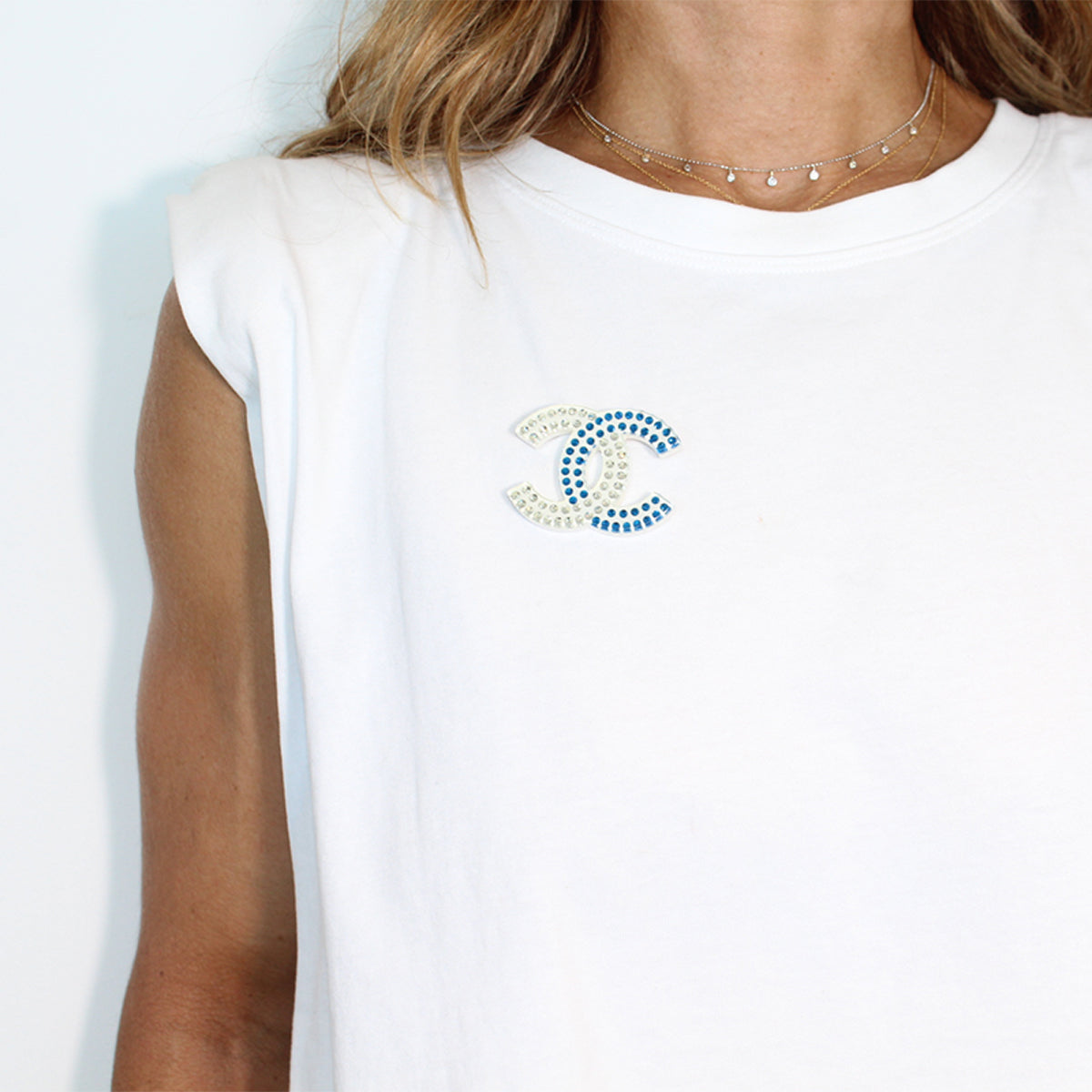 Chanel CC Rinestone Brooch
