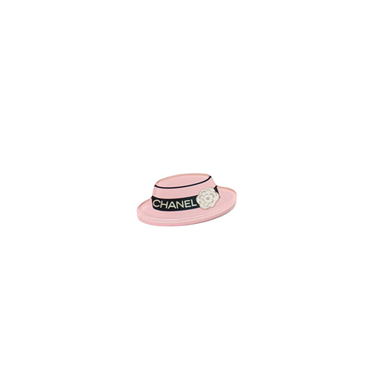 Chanel Pink Hat Brooch