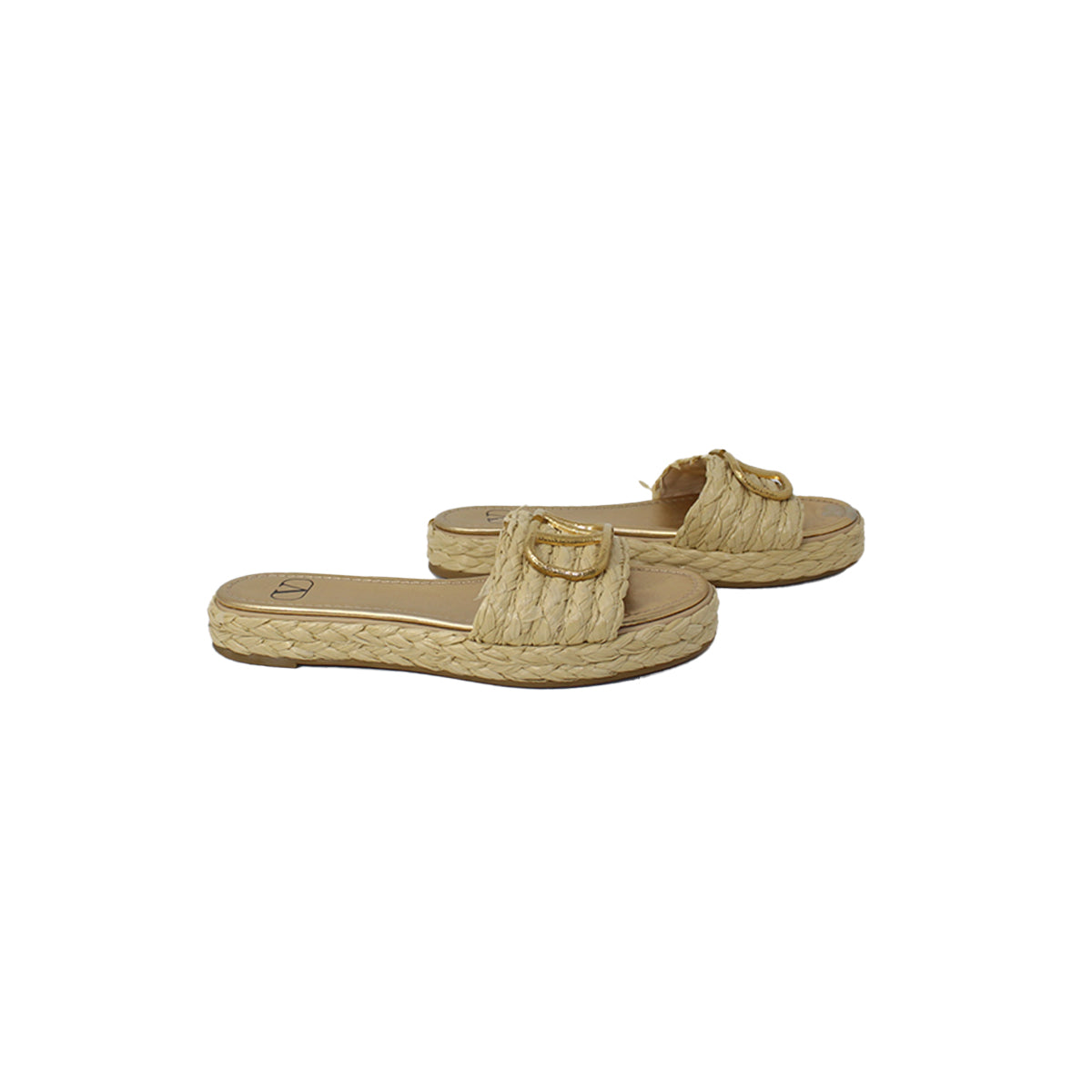Valentino Raffia Slides talla 38