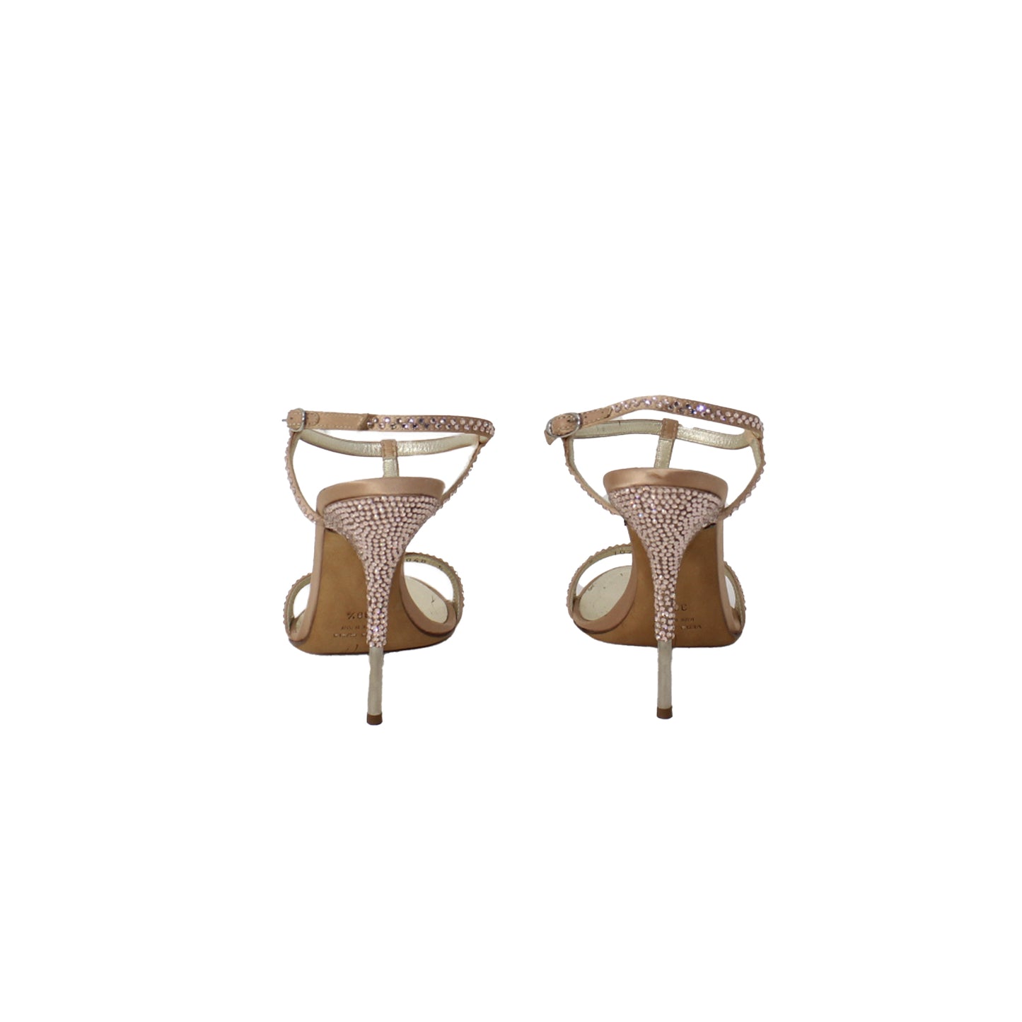 Giuseppe Zanotti Satin T-Strap Sandal Talla 38.5