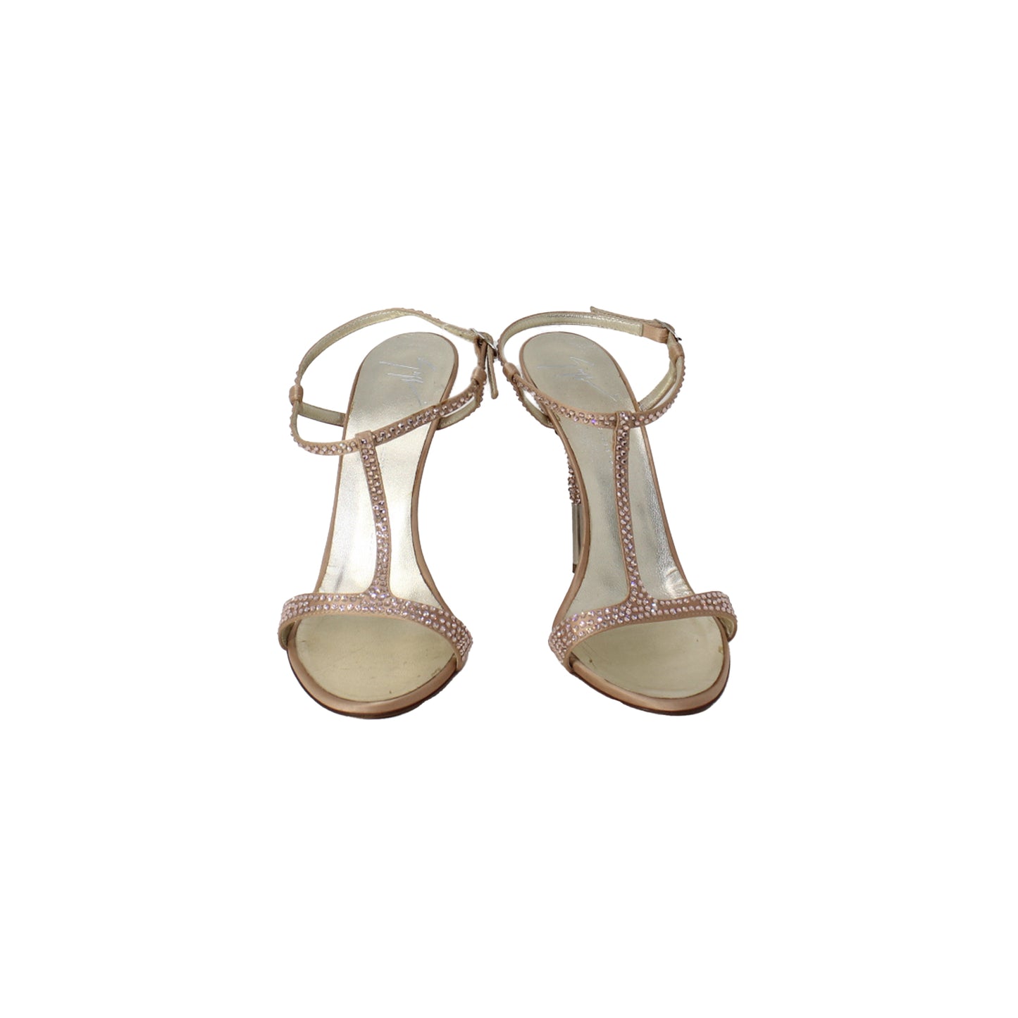 Giuseppe Zanotti Satin T-Strap Sandal Talla 38.5