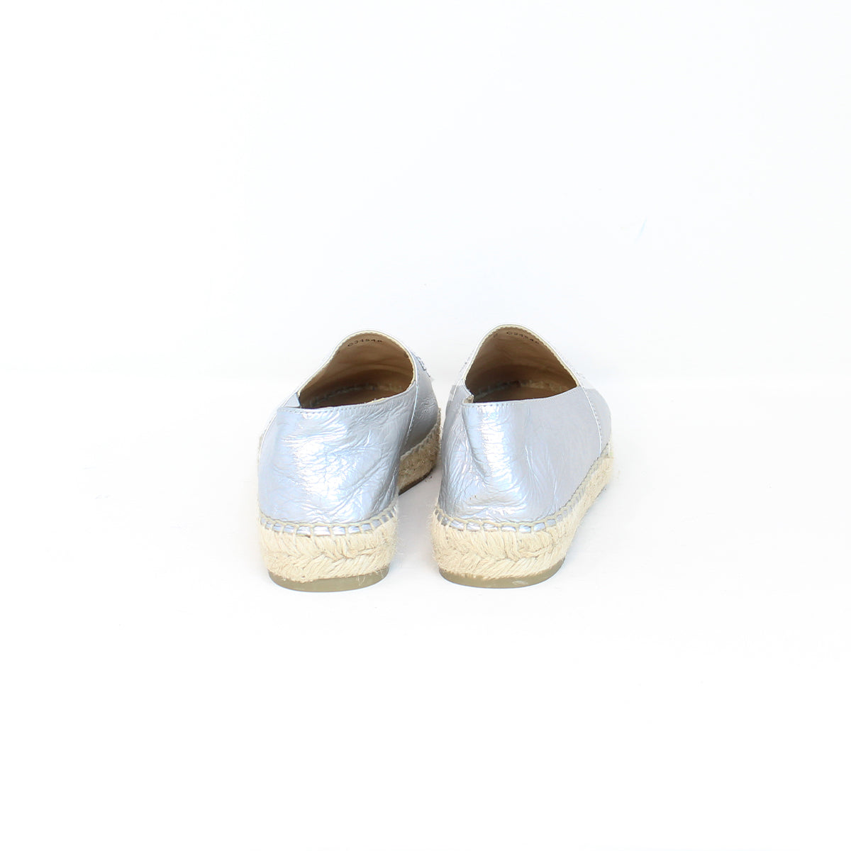 Chanel Silver Espadrilles Talla 37