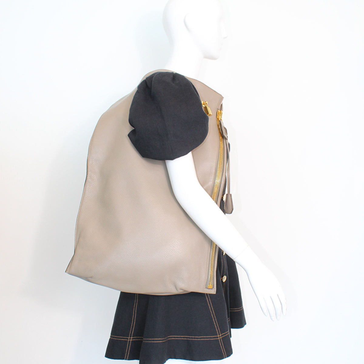 Tom Ford Fold Over Taupe Bag