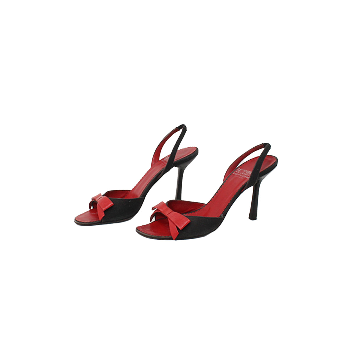 Moschino Sandals Red/Black with bow 37.5