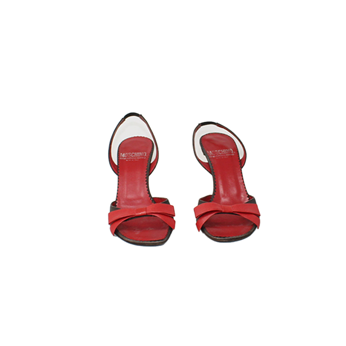 Moschino Sandals Red/Black with bow 37.5
