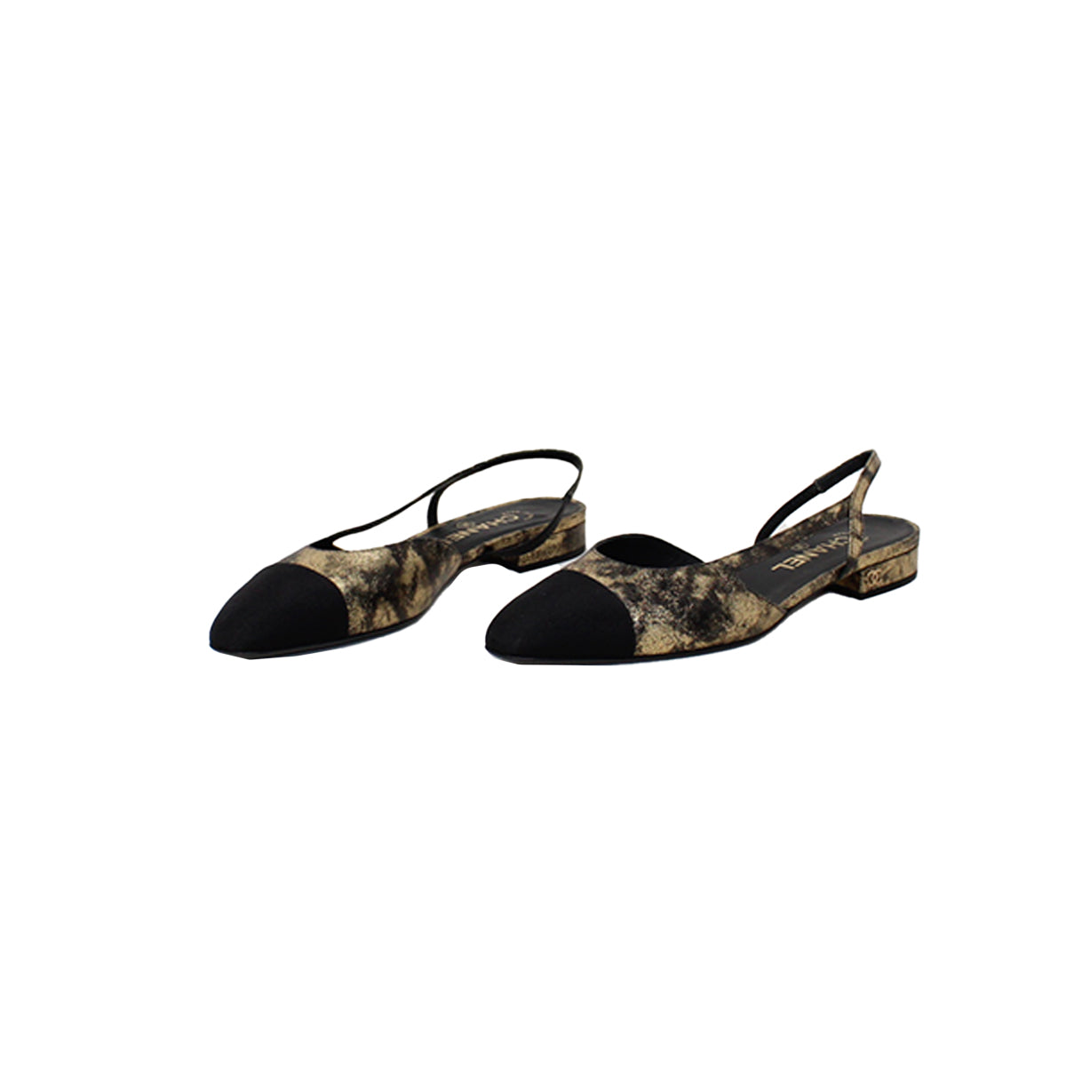 Chanel Gold Slingbacks 37.5