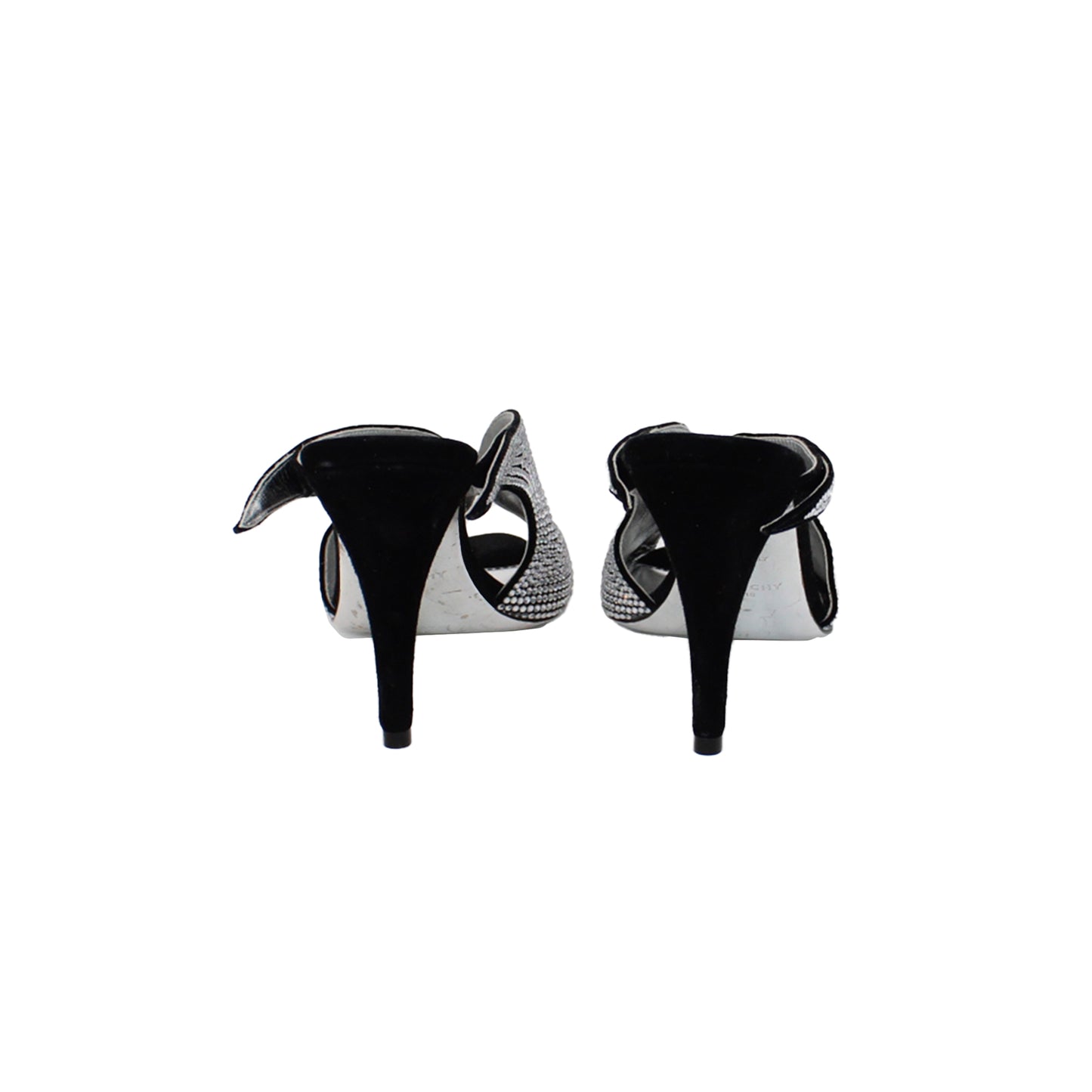 Givenchy Suede Crystal Embellishments Sandals Talla 37.5
