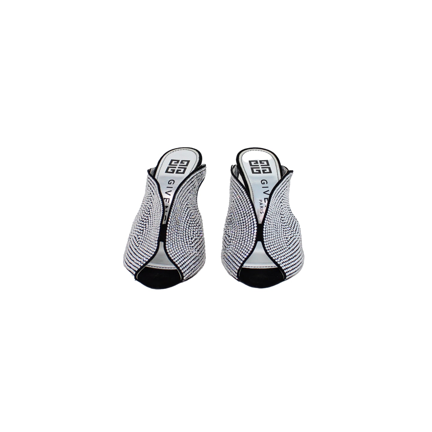 Givenchy Suede Crystal Embellishments Sandals Talla 37.5