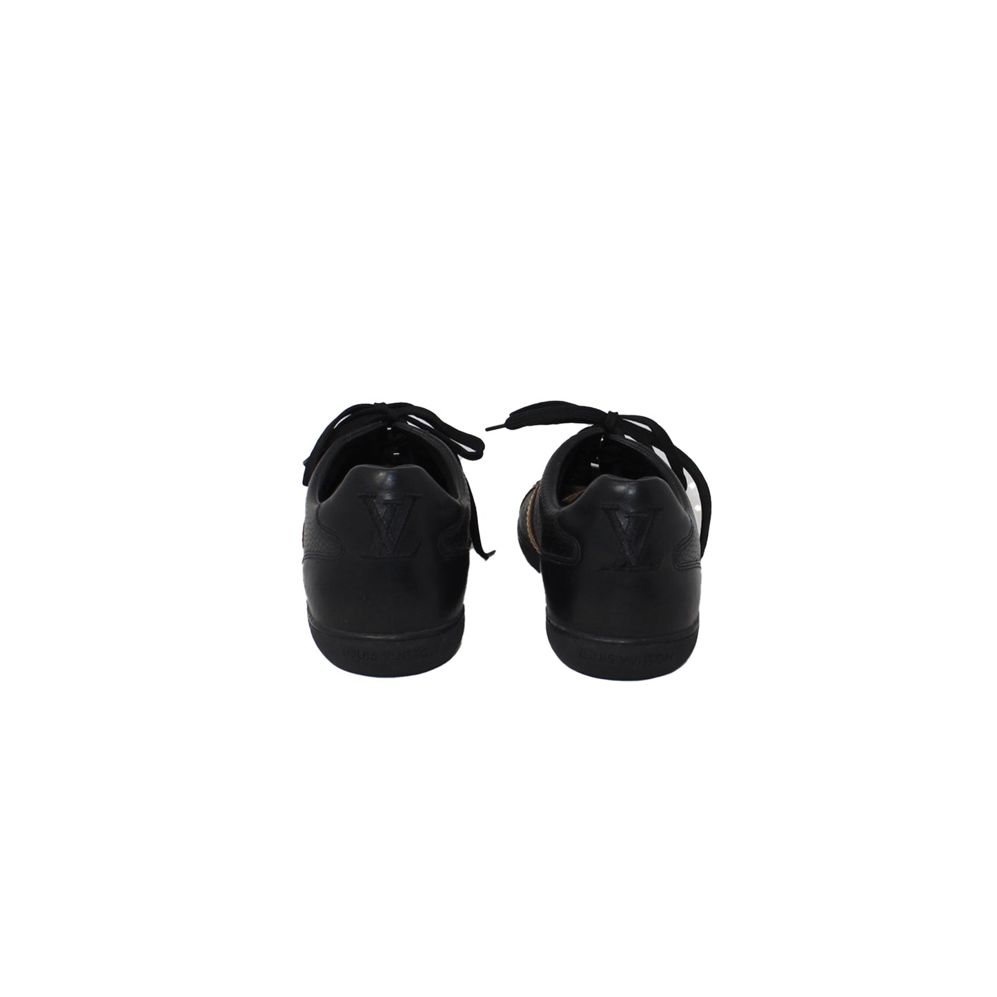 Louis Vuitton Black Leather Low Top Talla 38