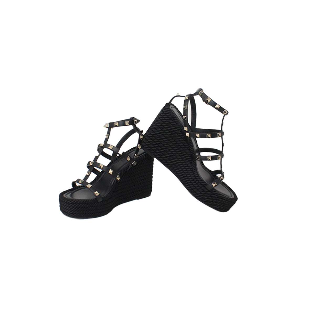 Valentino Black Wedges Talla 6