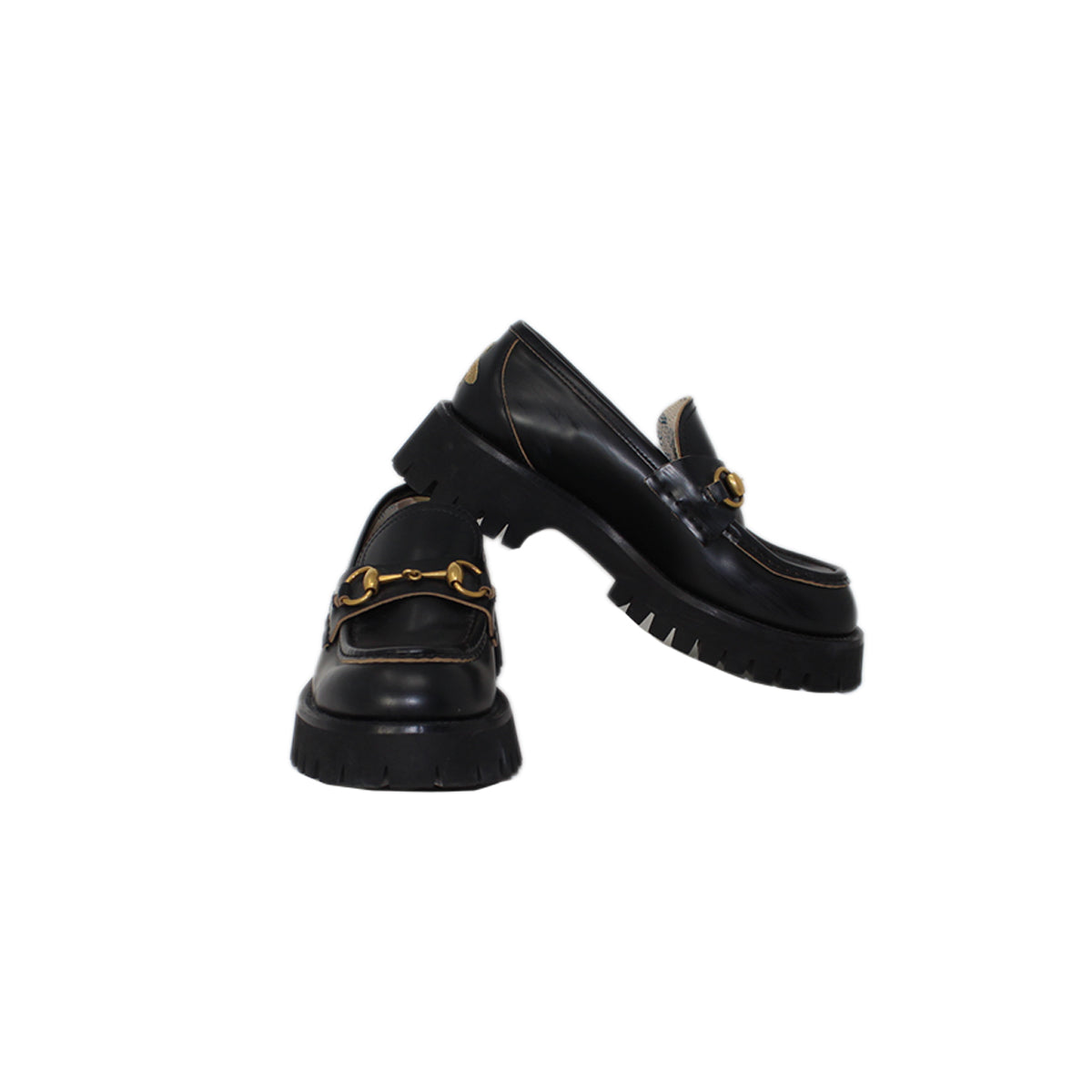 Gucci Horsebit Accent Leather Loafers Talla 38.5