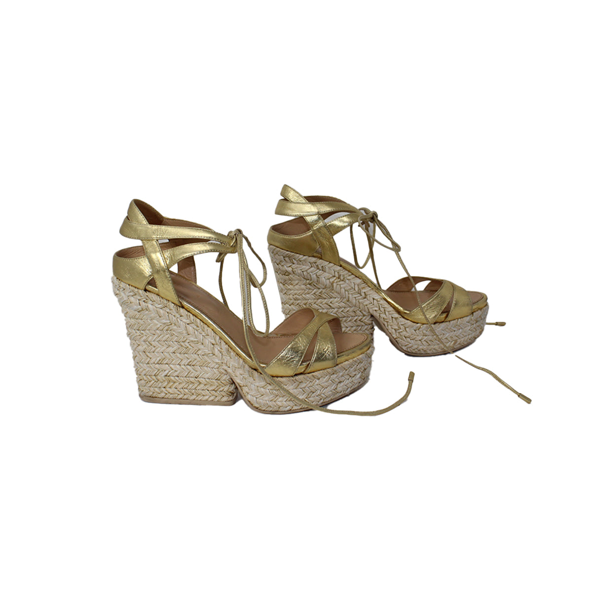 Sergio Rossi wedges dorados Size 37