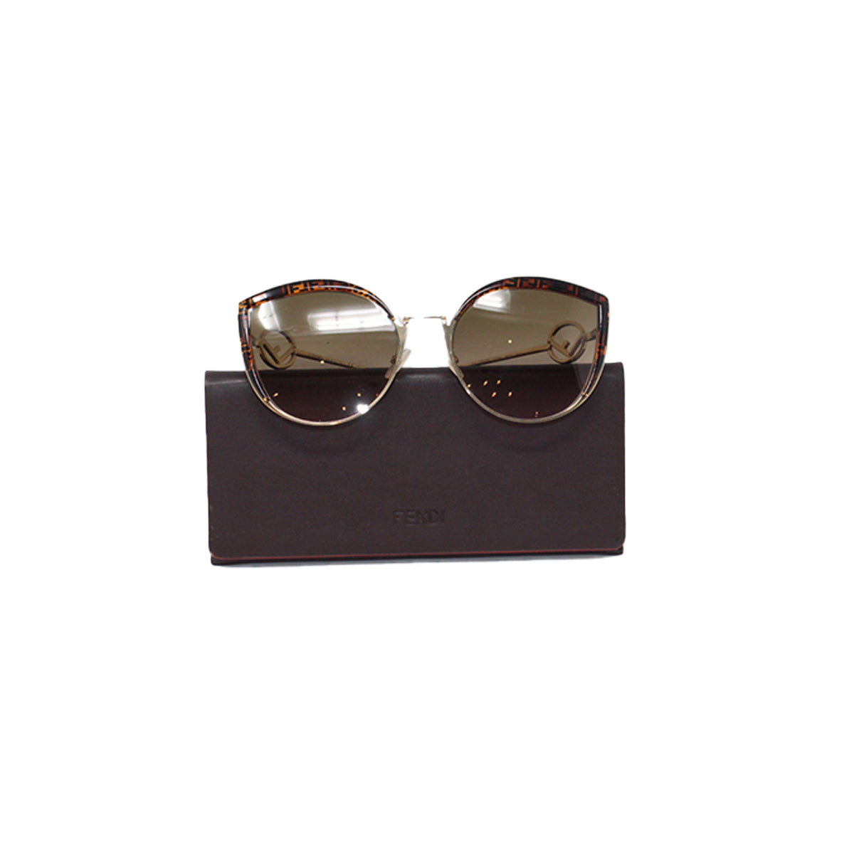 Fendi Zucca FF Logo Cat-Eye Sunglasses