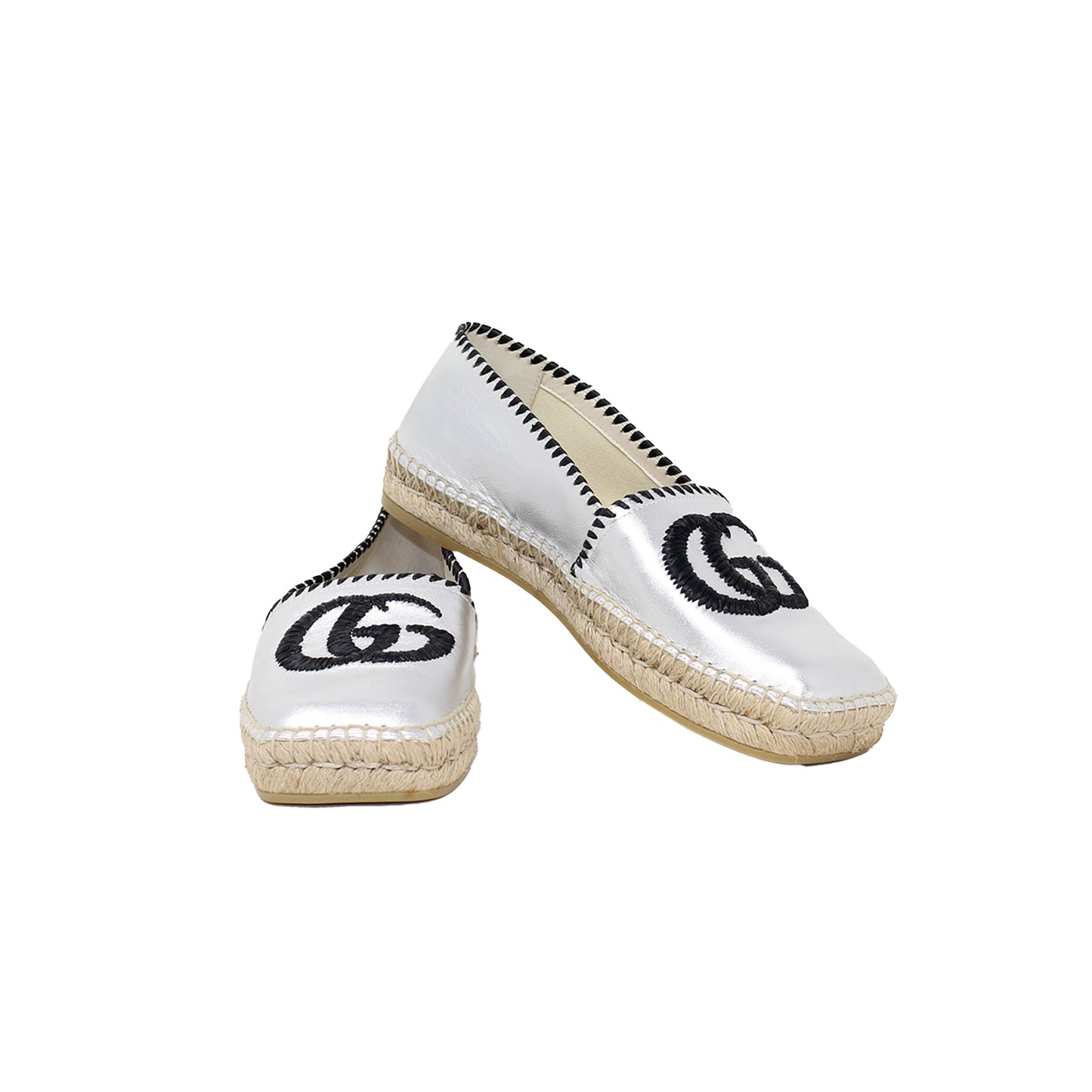 Gucci GG Espadrilles silver Talla 38