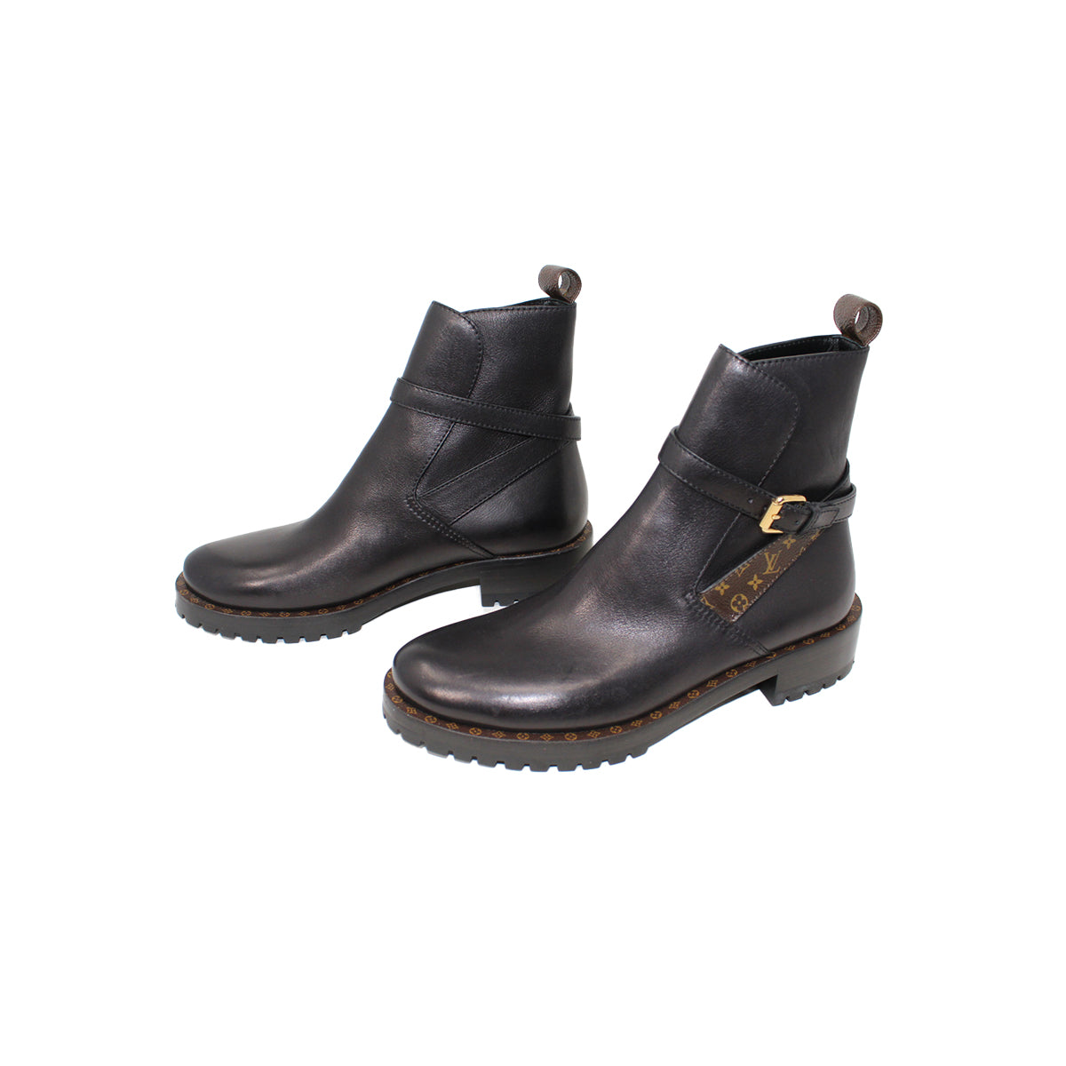 Louis Vuitton black ankle booties 38