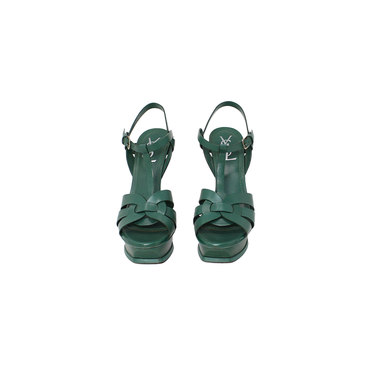 YSL green heels Size 9