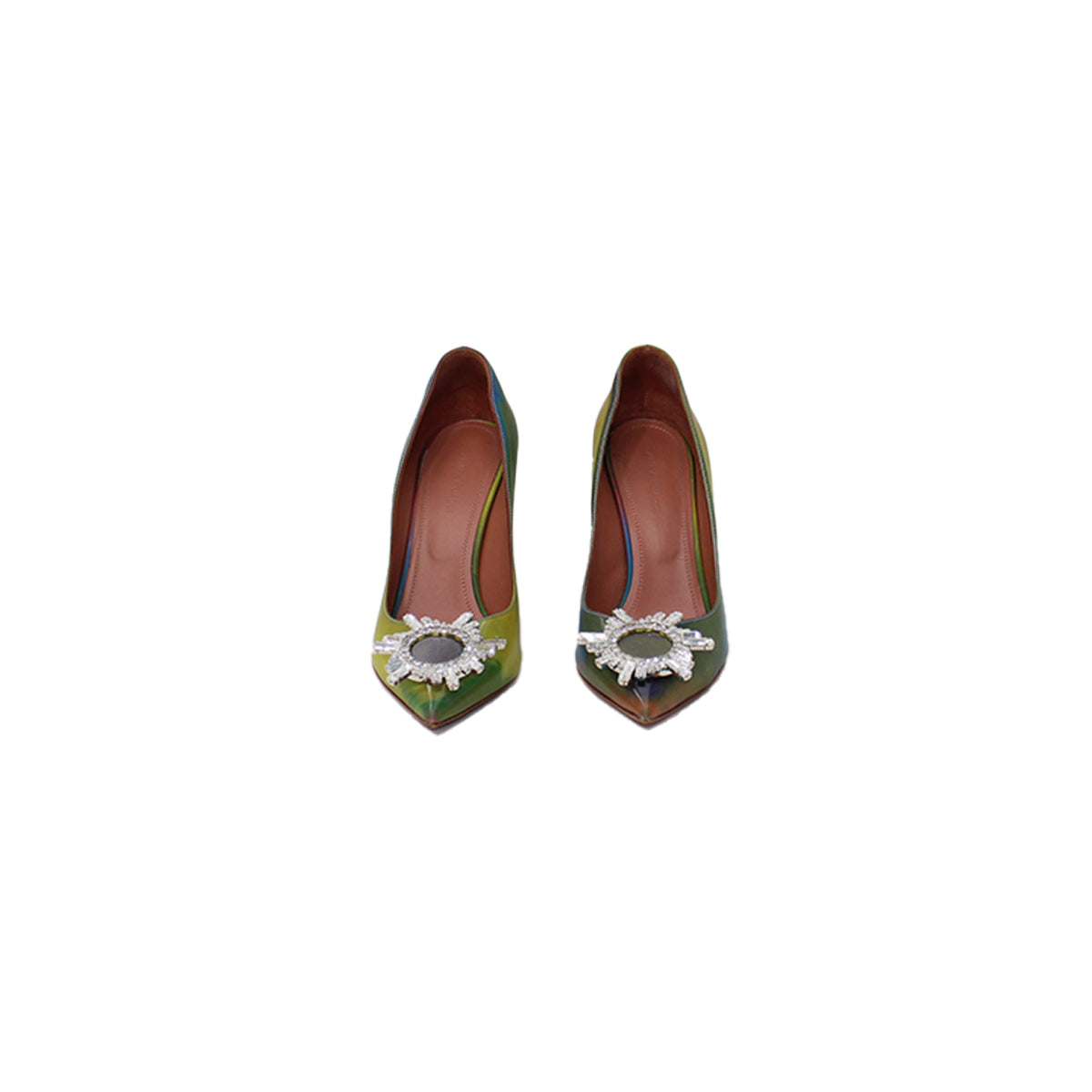 Amina Muaddi Brooche pointed toe pump Talla 37