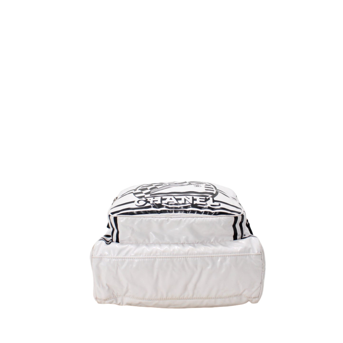 Chanel White Vinyl La Pausa Backpack Bag