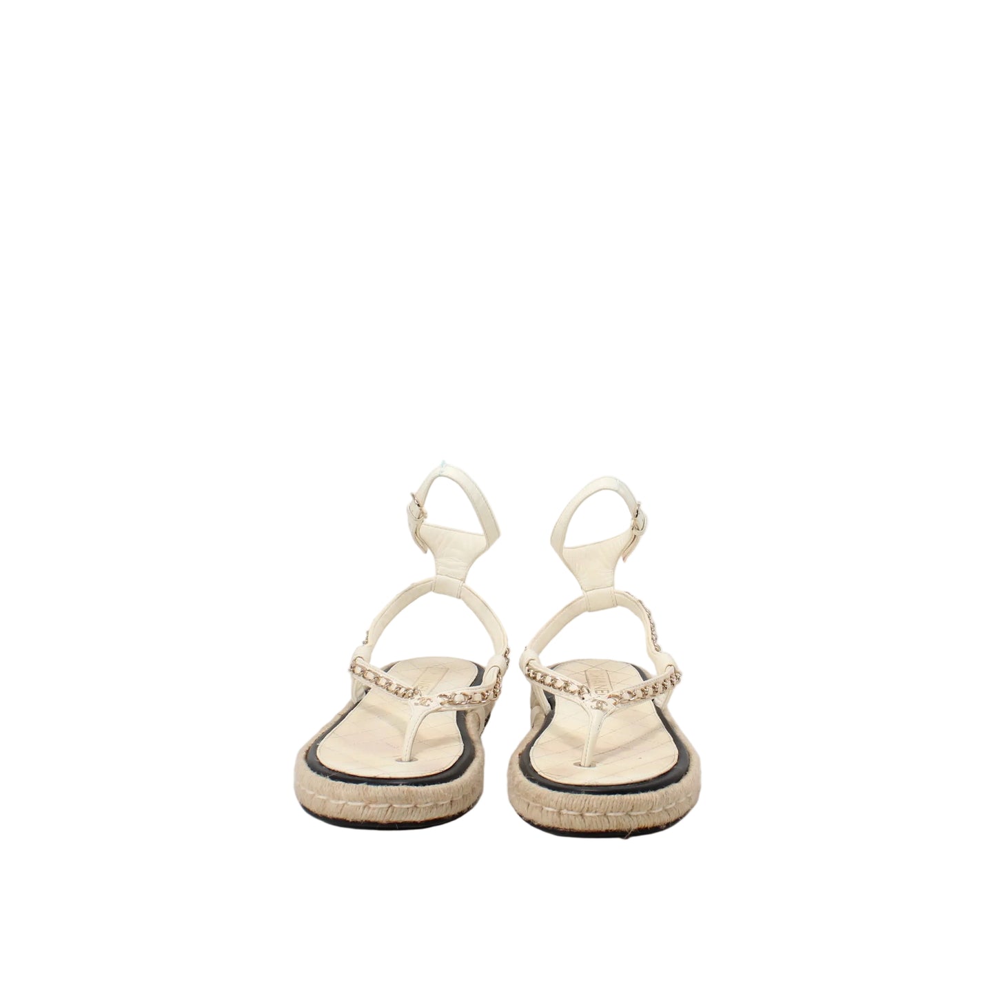 Chanel Interlocking Thong Espadrilles 40