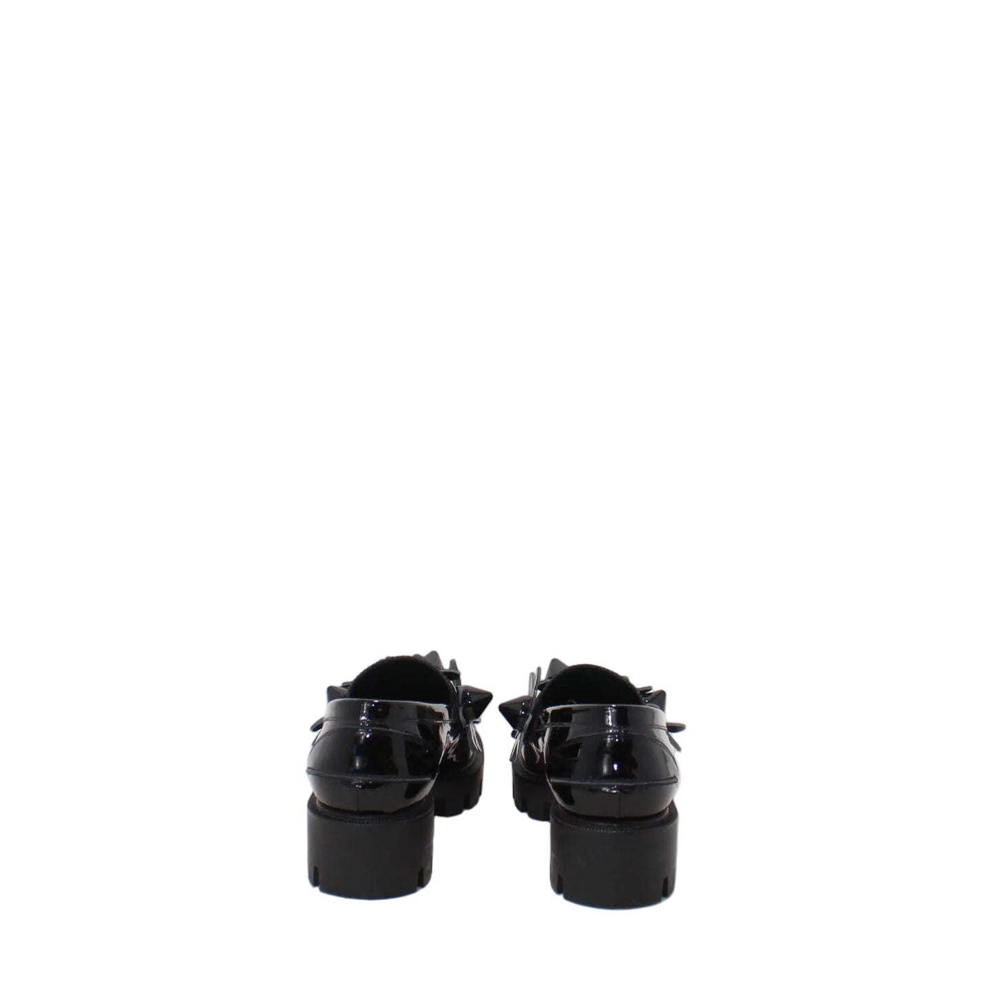 Christian Louboutin Spike Accents Patent Leather Loafers 36