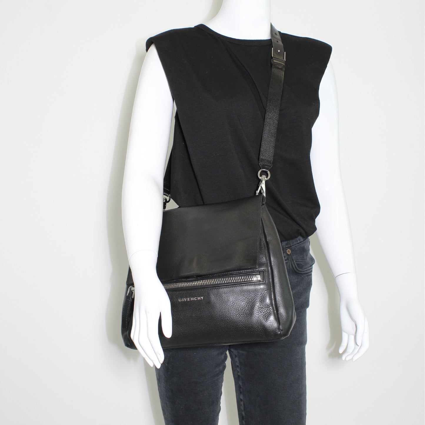 Givenchy Black Leather pandora pure satchel