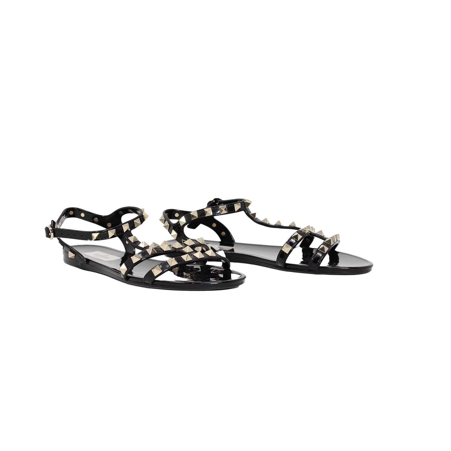 Valentino Flats Rockstud Sandals Talla 36 with dustbag