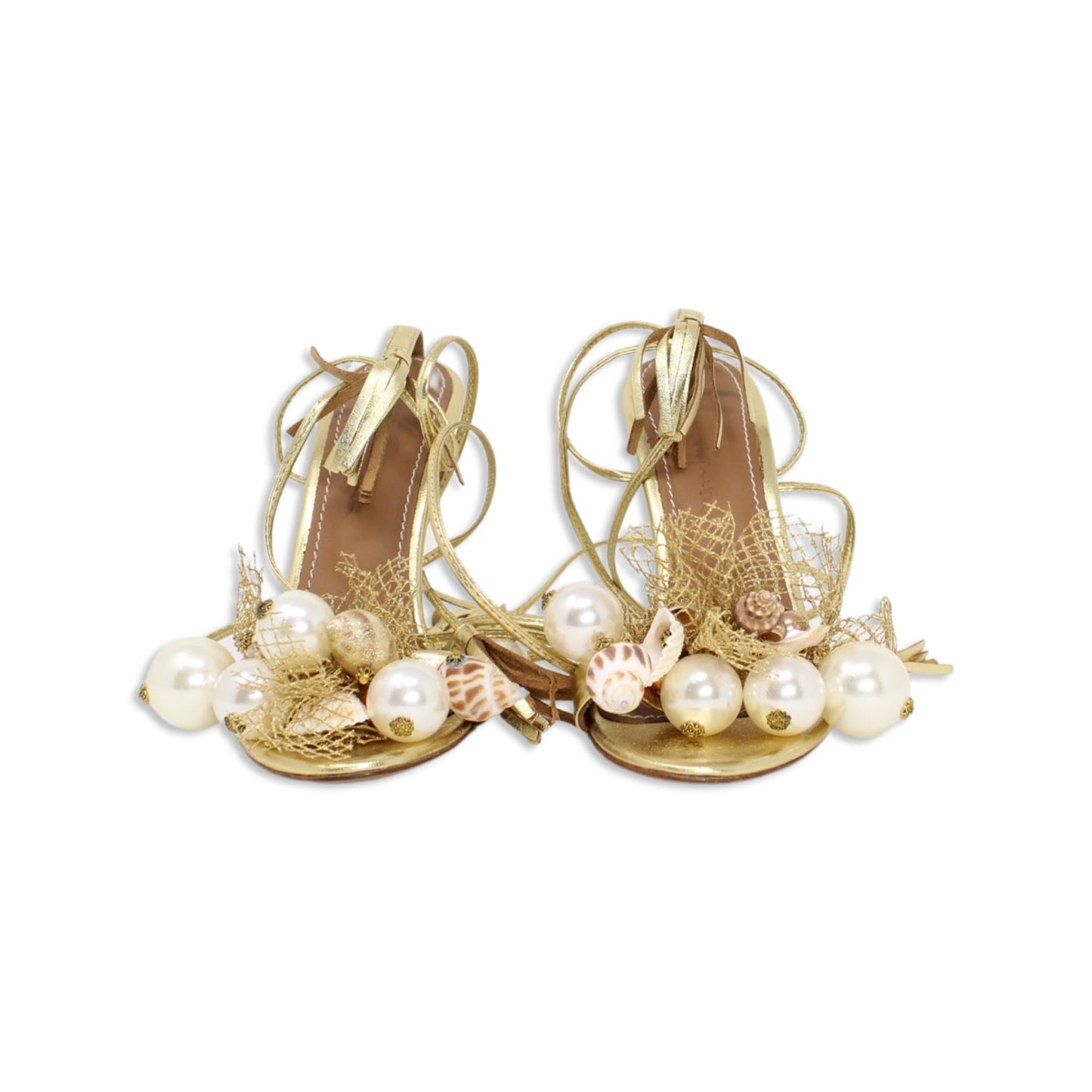 Alameda Turquesa Lace Heels Talla 37