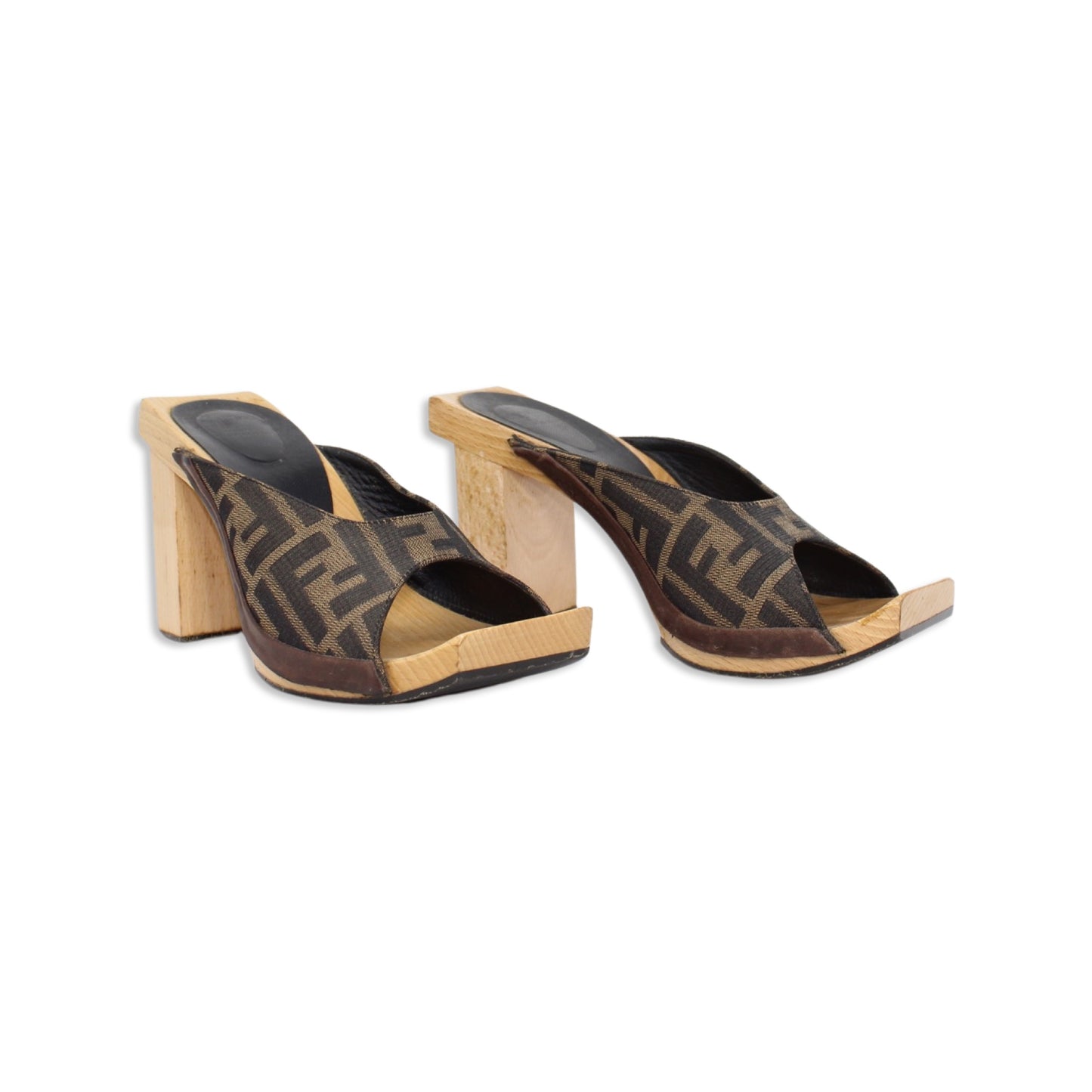 Fendi Zucca Monogram Mules Talla 38