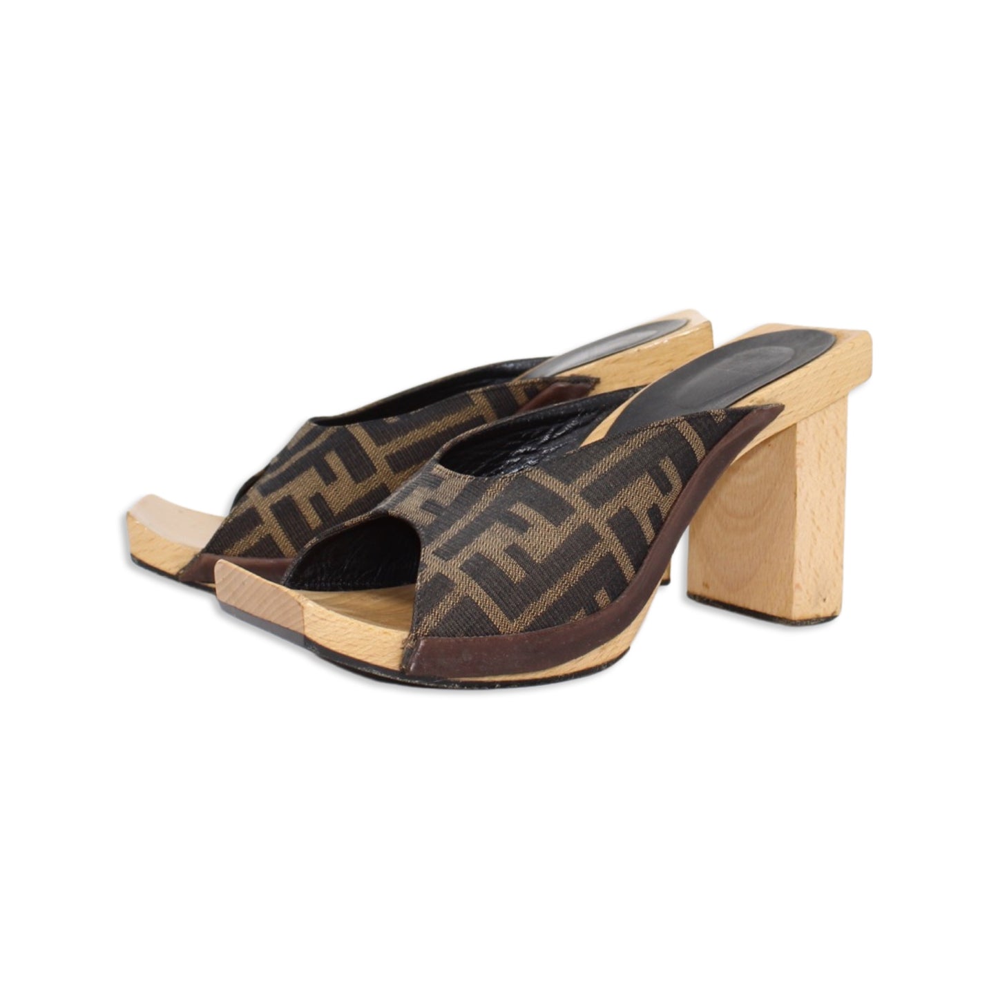Fendi Zucca Monogram Mules Talla 38