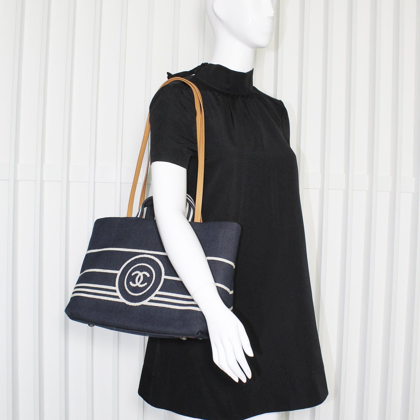 Chanel Denim Shopping Tote
