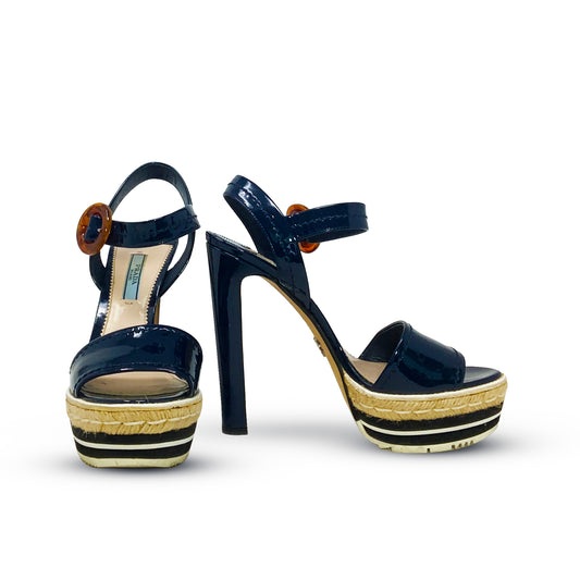 Prada Patent Leather Sandals - T. 38