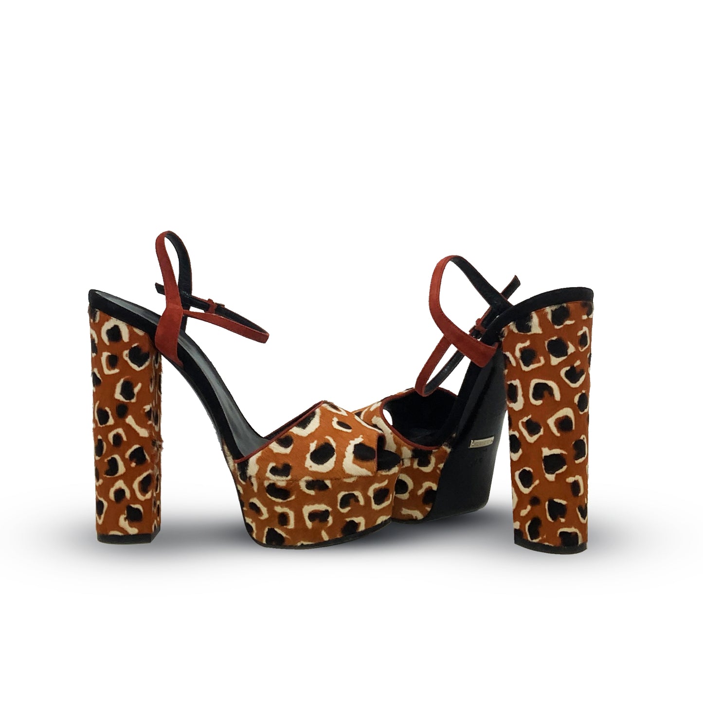 Gucci Ponyhair Animal Print Sandals Talla 37.5