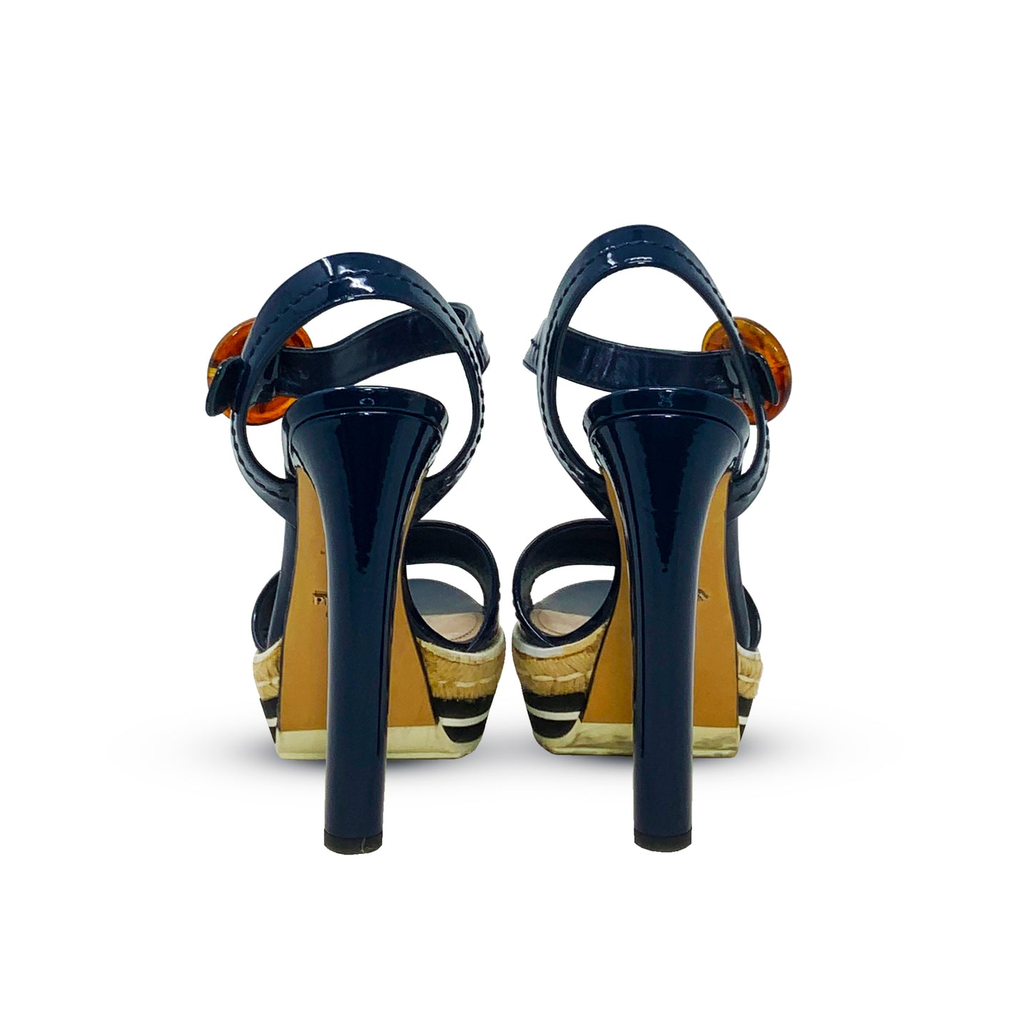 Prada Patent Leather Sandals - T. 38