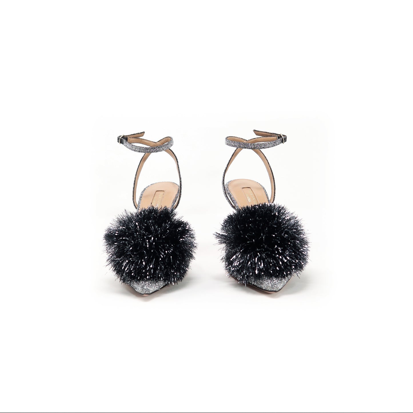 Aquazzura Pom Pom Metalic Talla 36