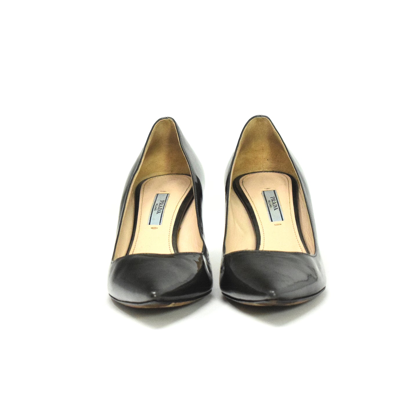 Prada Olive Green Metal Pumps Talla39