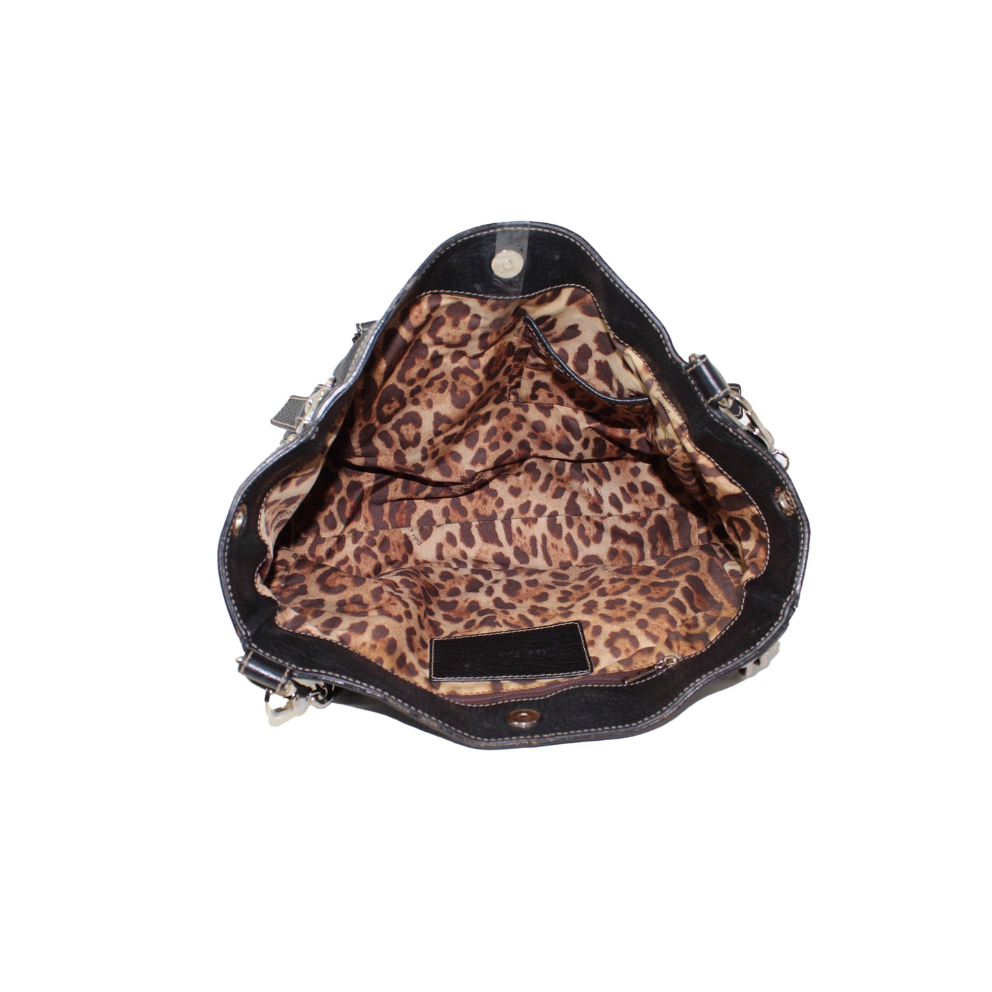 Dolce & Gabbana Metallic Leather Boston Bag With Dustbag