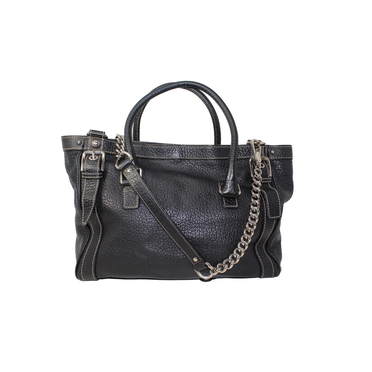 Dolce & Gabbana Metallic Leather Boston Bag With Dustbag