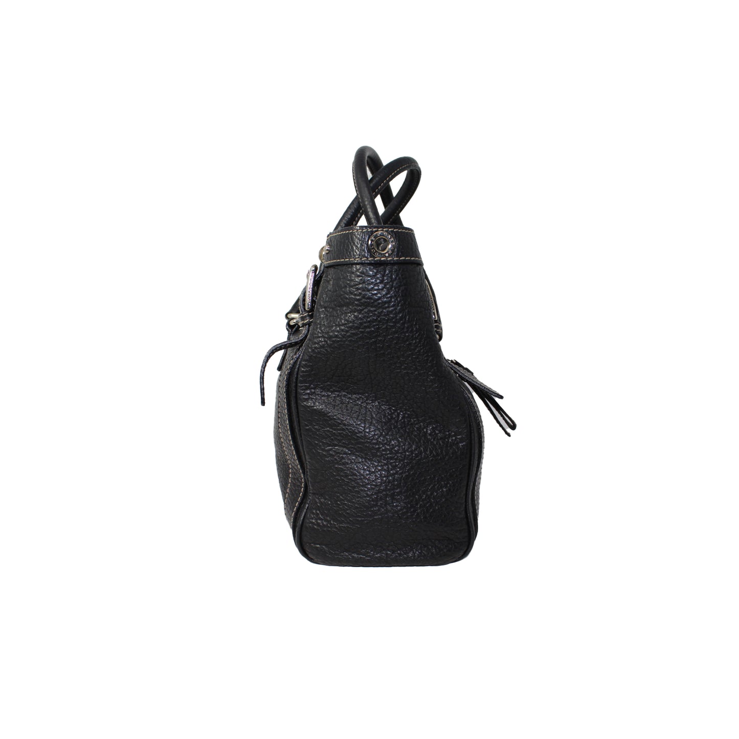 Dolce & Gabbana Metallic Leather Boston Bag With Dustbag