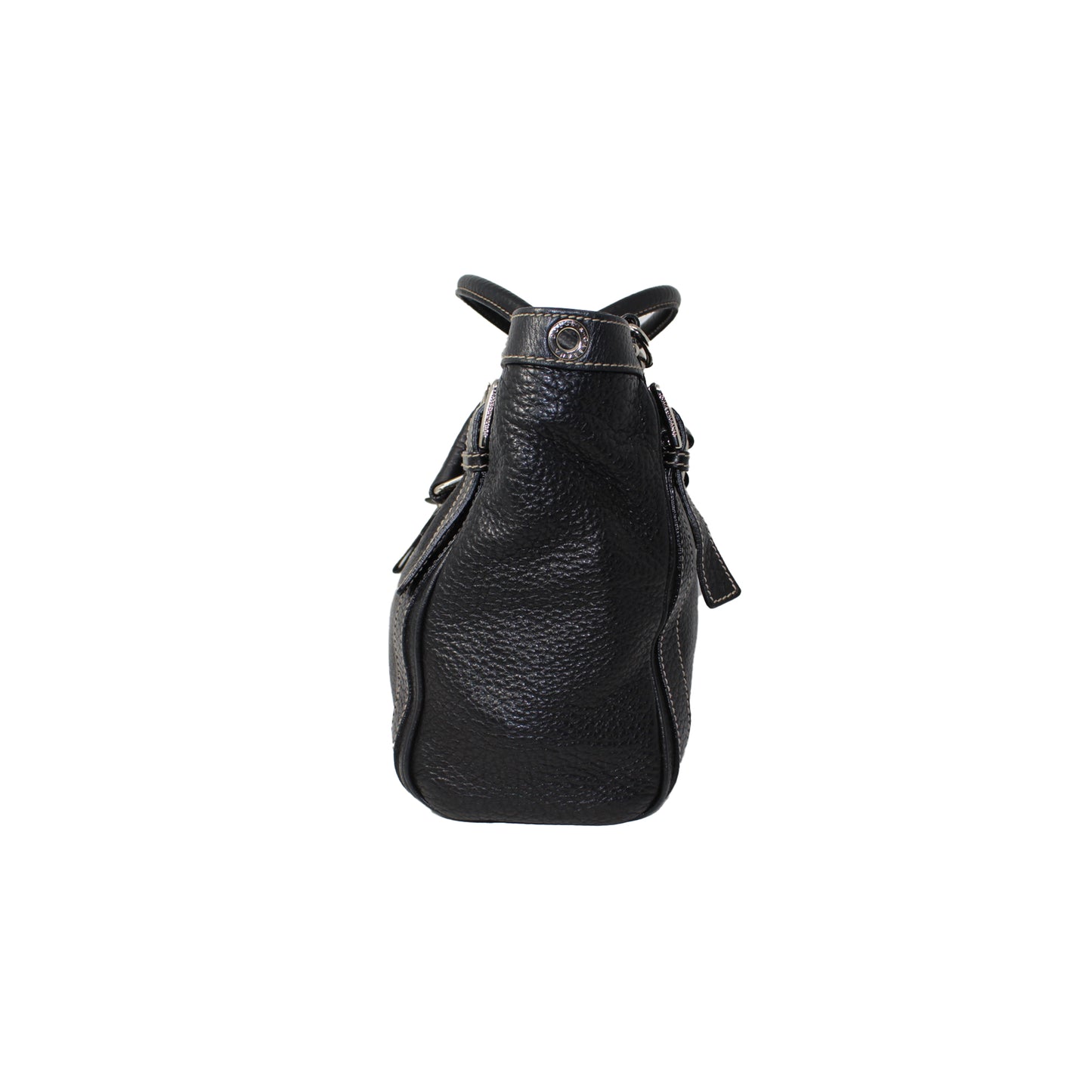 Dolce & Gabbana Metallic Leather Boston Bag With Dustbag