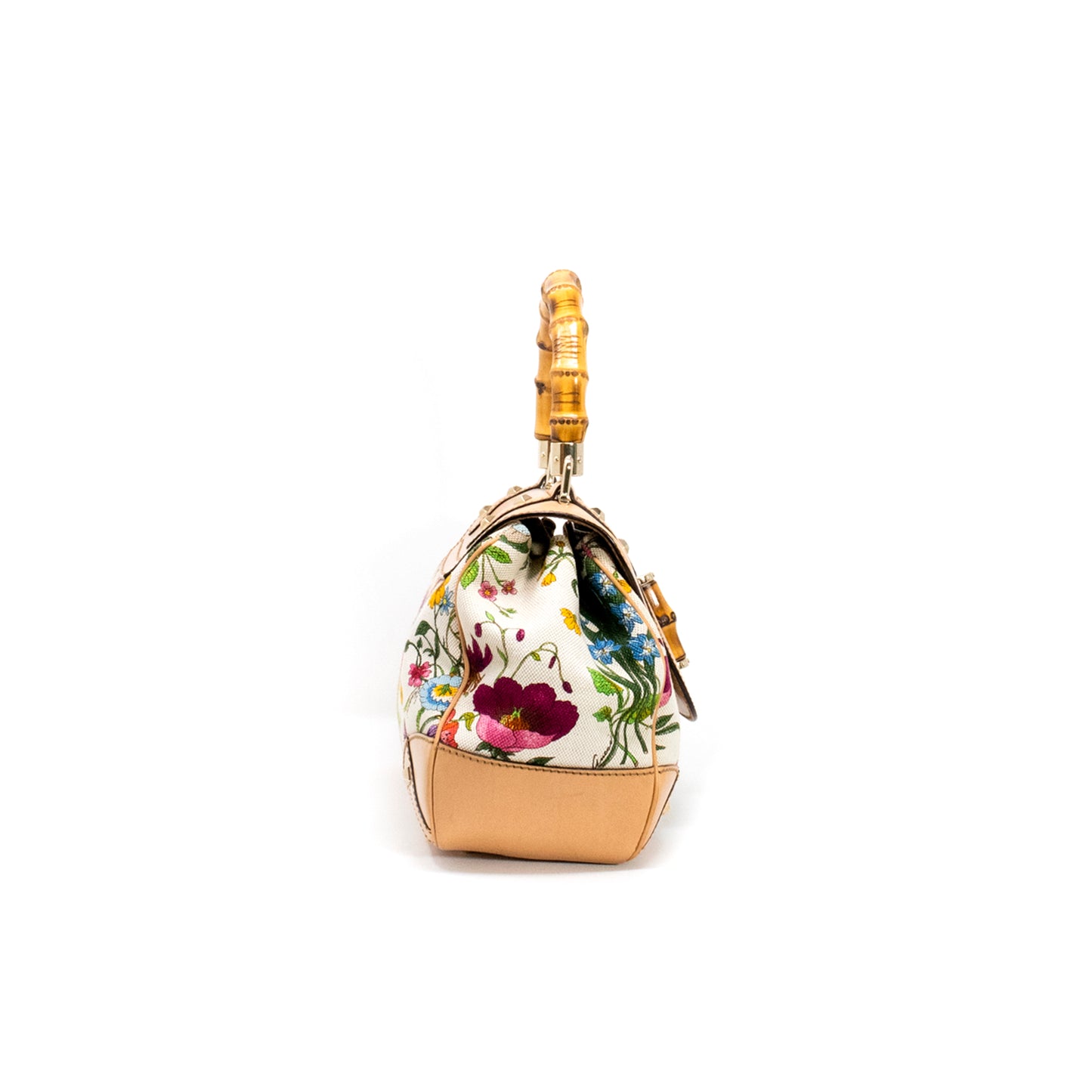 Gucci Flora Bamboo Handle Bag