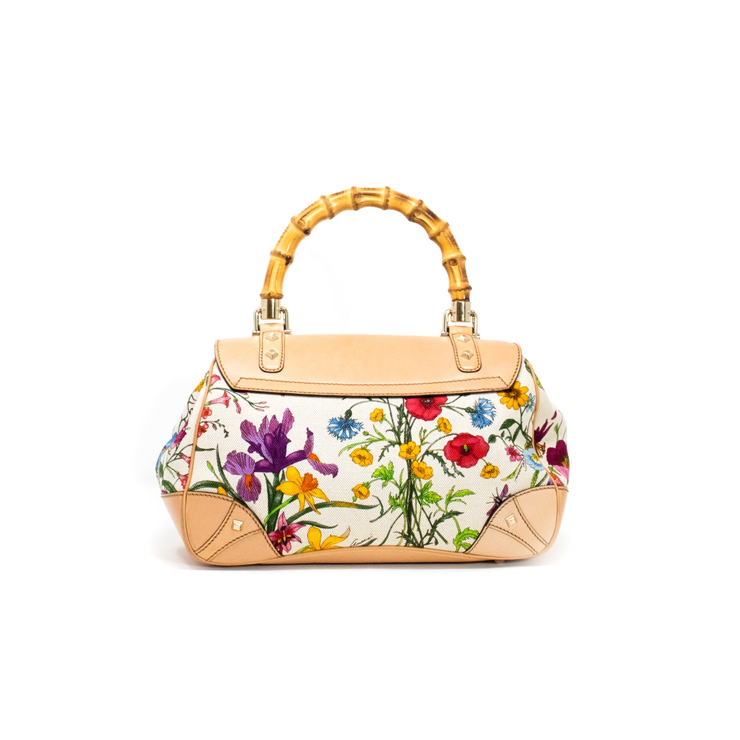 Gucci Flora Bamboo Handle Bag