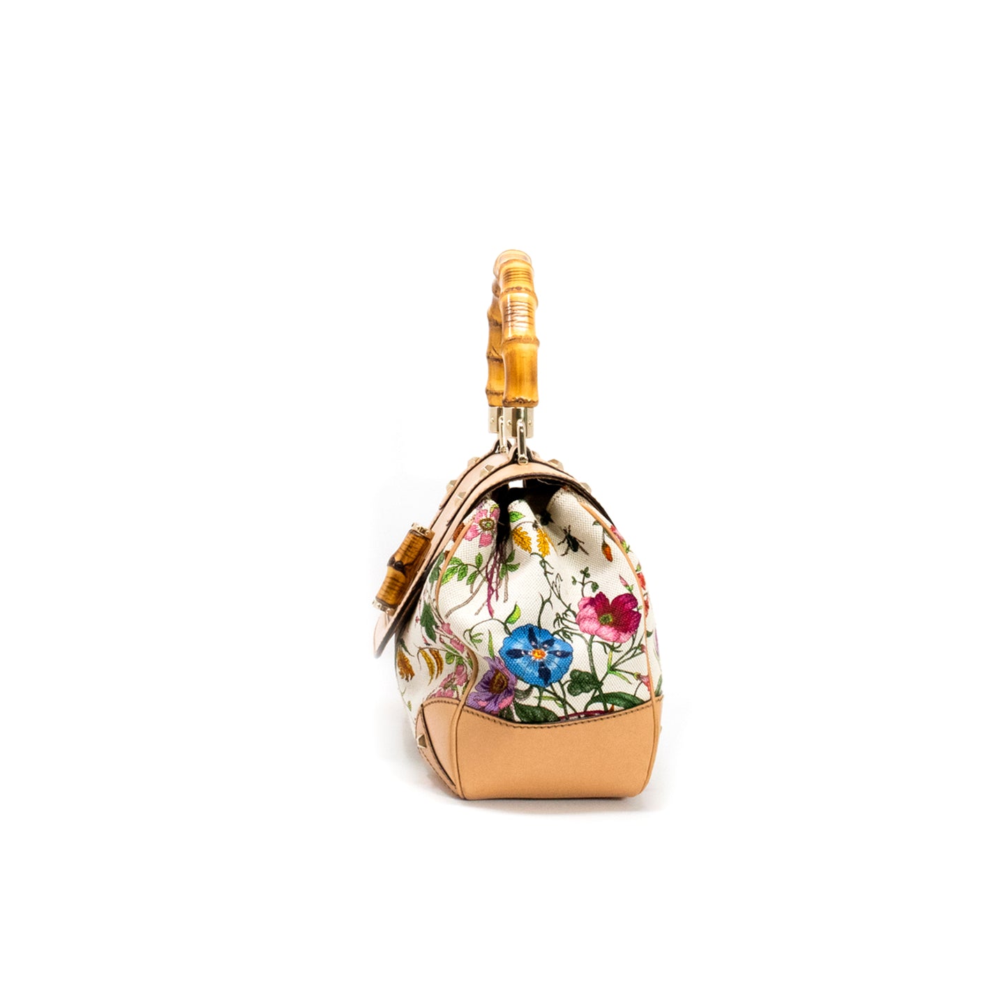 Gucci Flora Bamboo Handle Bag