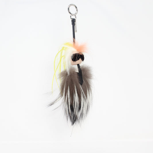 Fendi mini Karl lagerfeld fur keychain
